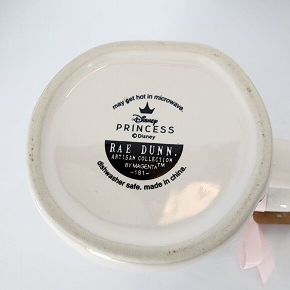 Rae Dunn Disney Ceramic Mug BELLE Princess LOVE STORY Double Sided Artesian New - Picture 9 of 9